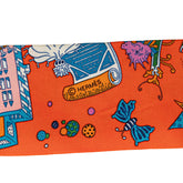 エルメス ツイリー LA FOLLE PARADE ラ フォル パラード スカーフ オレンジ マルチカラー シルク レディース HERMES 【中古】